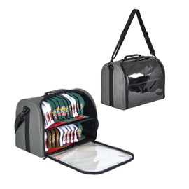Remobia Hicol Baseball Hat Organizer Bag for 20-24 Caps, Large Cap Storage Case, Stackable Hat Travel Bag, Portable Hat Carrier for Home & On-the-Go (Grey)