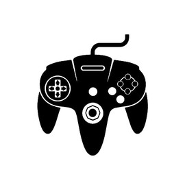 Game Controller 3 Sticker Vinyl Decal Notebook Car Laptop 5.5" x 5.5" (Black)