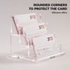 AIMOLLY Acrylic Business Card Holder for Desk, 3 Tier Clear