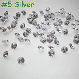 Time to Sparkle 5000 3MM Scatter Diamonds Table Crystals Acrylic Confetti Wedding Party (Silver)