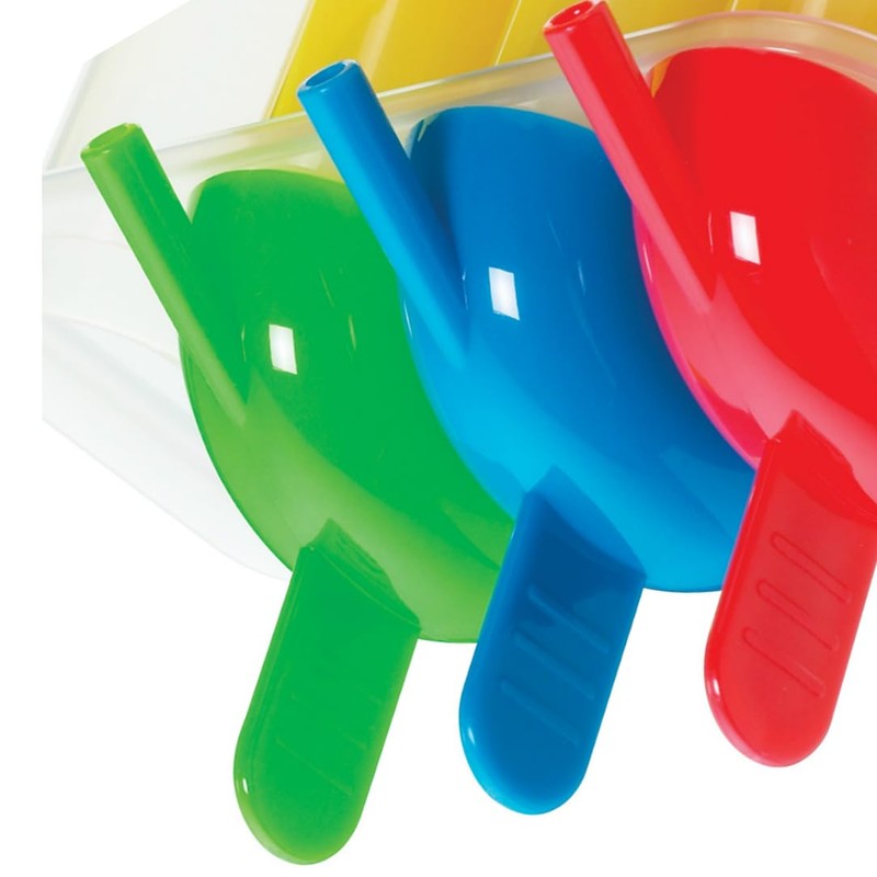KitchenCraft Ice Lolly Mould with 4 Sipper Handles, BPA Plastic,