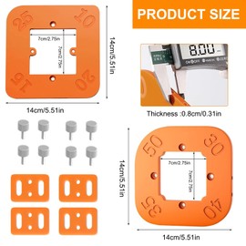 innislink Set of 2 corner radius milling templates, R10-R25/R30-R50 milling templates corners, 4 in 1 radius quick device for woodworking, for round corners for woodworking, universal tool, DIY