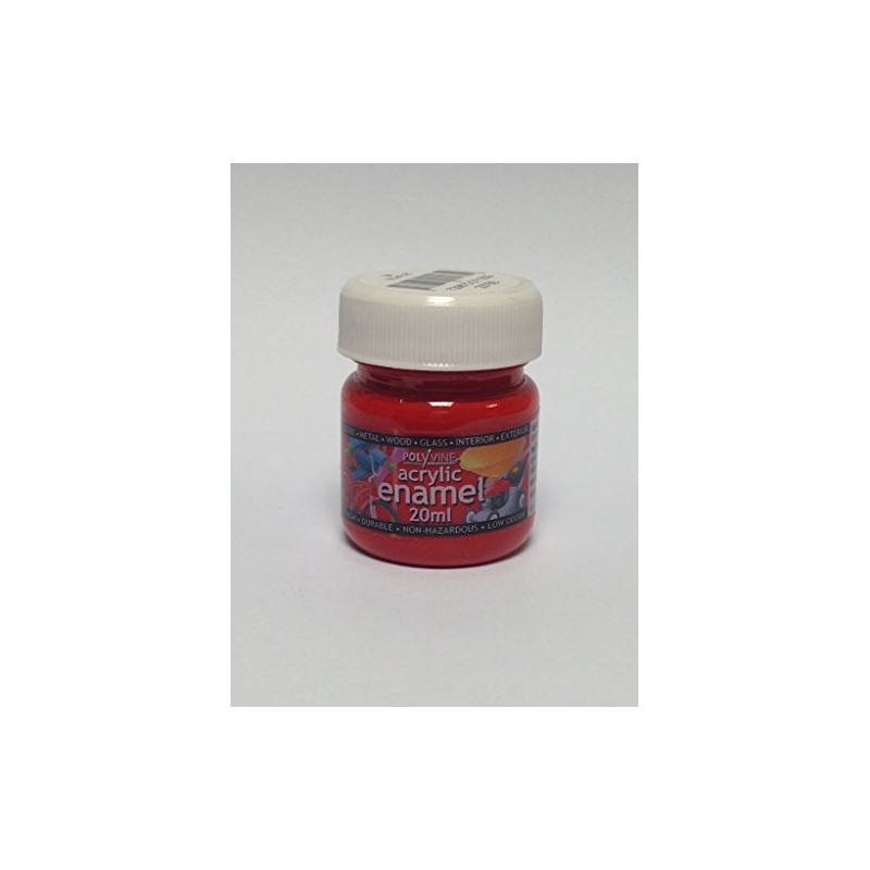Polyvine 20ml Acrylic Enamel Paint Scarlet