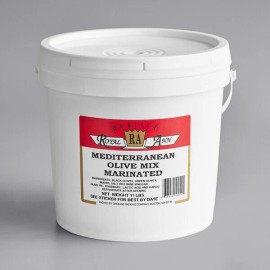 Royal Ann Mediterranean Olive Mix with Pits 11 lb. - 11 lb. Mediterranean Olive Mix w/ Pits