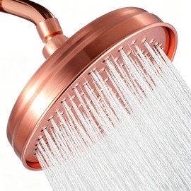 DOITOOL 8 inch Copper Shower Head, Large Round Rainfall Showerhead Sprayer