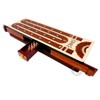 House of Cribbage - Continuous Cribbage Board/Box Inlaid in Bloodwood/Maple