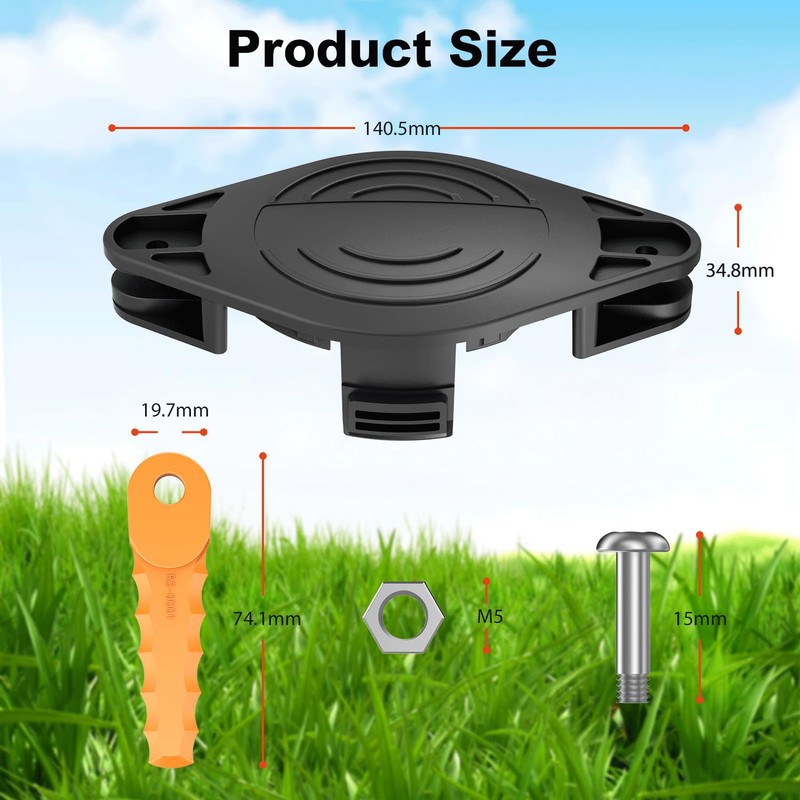 Rivershine Trimmer Plastic Blades Head,Compatible with Black Decker GH900 GH600