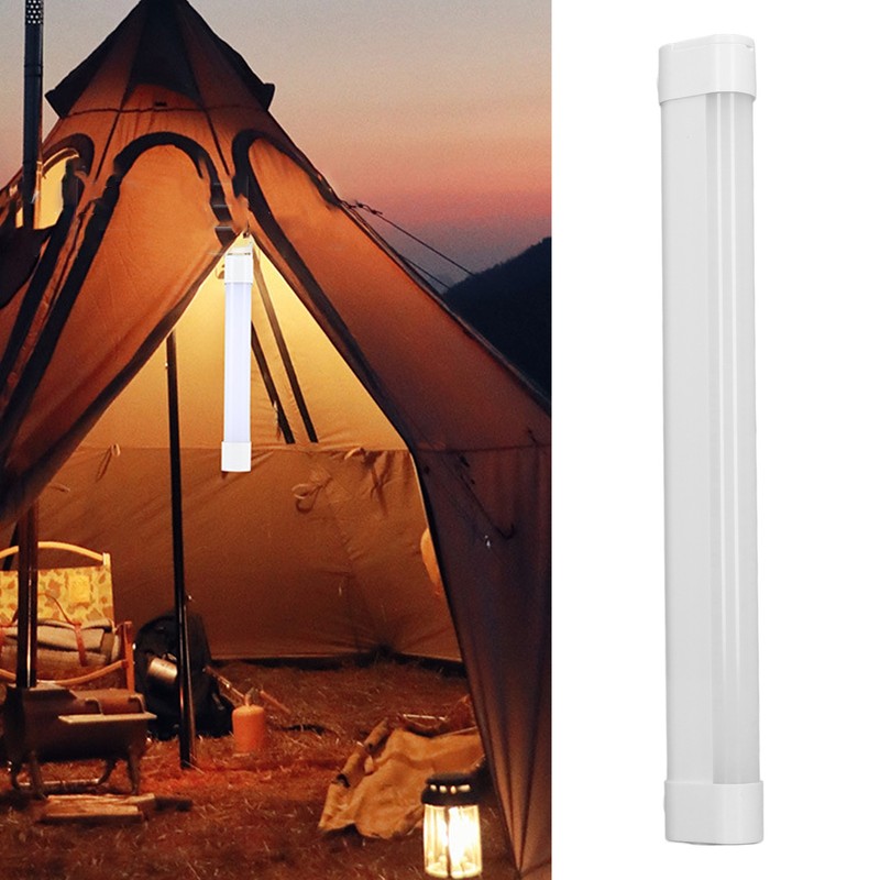 LED Camping Tube Light Waterproof Solar Powered USB Rechargeable Camping