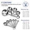14Piece Stainless Steel Measuring Spoons and Cups Combo Stainless Steel