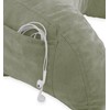 Green Microsuede Bed Rest Reading Pillow & Support Bed Backrest