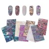 Metallic Nail Foil Transfer Stickers, Nail Art Stickers Holographic Foils