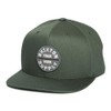Brixton Oath III Snapback Hat - Dark Vetiver