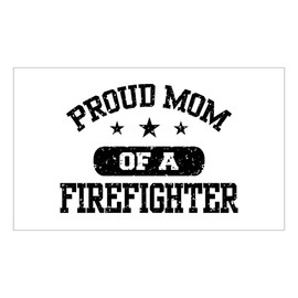 CafePress Proud Mom of A Firefighter Rectangle Bumper Sticker Car Decal