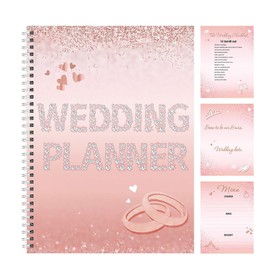 Wedding Planning Book and Organizer,Wedding Planner Binder | Notebook Aesthetic Keepsake Agenda Engagement Countdown for Women Couples His Event Guest Engaged