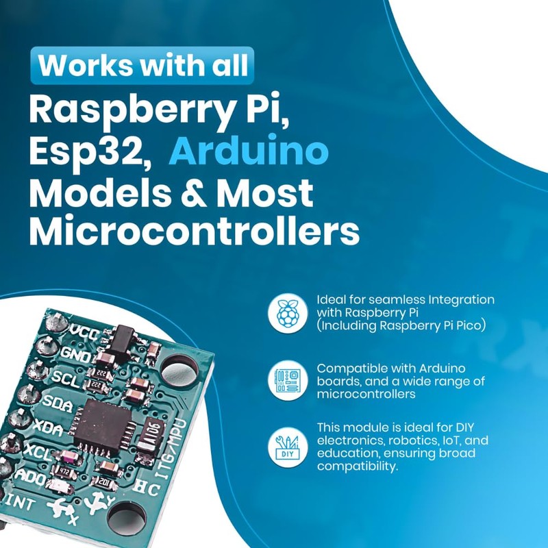SHILLEHTEK MPU 6050 (2 pcs) Pre-Soldered Module GY-521 Module, 6