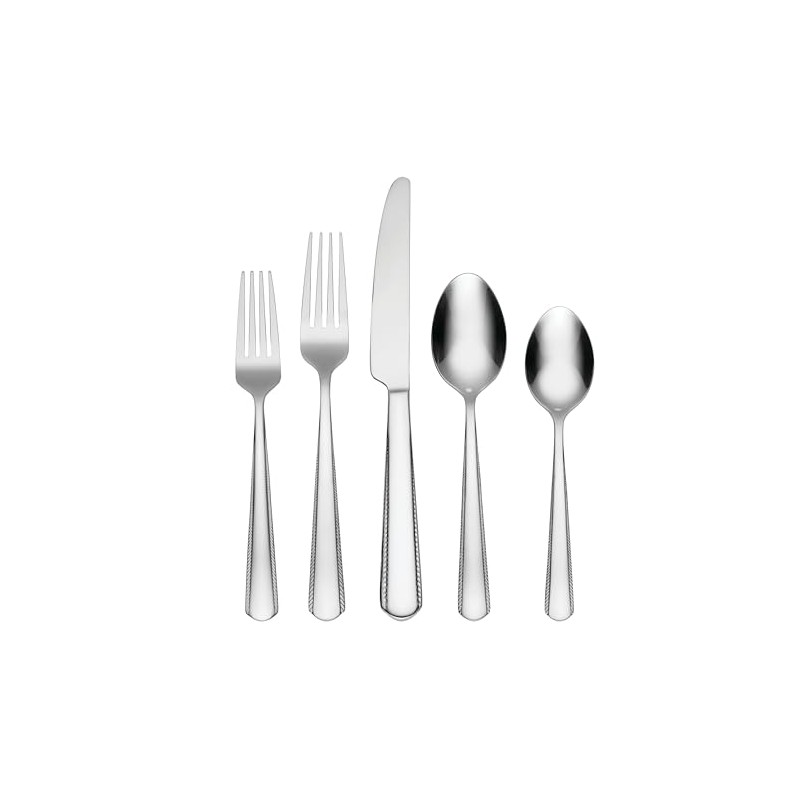 Oneida Gable 42 Piece Everyday Flatware Set, Service for 8,