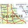 Tiger Moon New Jersey and Delaware Map - 14.3 x