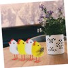 Ciieeo 4Pcs Flocked Chick Toys Cute Desktop Adornment Plush Easter