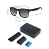 ANDOILT Sport Polarized Square Sunglasses (A6-3pcs-Grey Lens + Champagne +