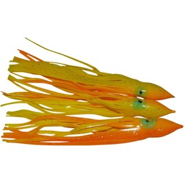 Dieter Eisele Leucht Octopus – 3 Rubber Baits, Length: 15 cm, Colour: Yellow/Orange