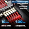 AMPCOM CAT7 Keystone Coupler, 24-Pack Pass Through RJ45 Keystone Jack,