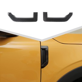 Jimen Compatible with Ford Bronco Sport 2021-2023, 2PCS Car Fender Side Vent Cover Exterior Trim Accessories (Carbon Fiber)