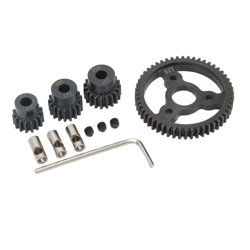 RC Metal Spur Gear Set Motor Pinion Gears Kit 52T