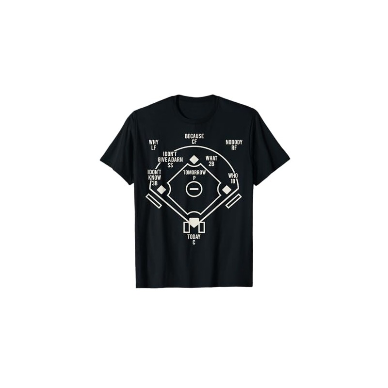 Who's On First Classic Baseball Abbott Funny Baseball Lover T-Shirt