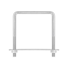 sourcing map Square U-bolts, 3 sets 86 mm (3.39 inches), inner width 110 mm length, M8 304 stainless steel U clamping screw with nuts and plates, for boat trailers