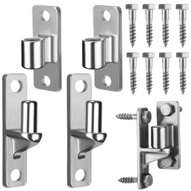 Yaocom 2 Pack 304 Stainless Steel Gate Hinges Wall Mount Gates Hinges Heavy Duty Gate Hinges for Farm Gates Wooden Fence with 5/8'' One Piece with Non-Welding Chain Link Fence Parts