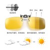 Photochromic Polarized Clip-on Sunglasses (Gray, Yellow)