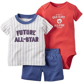 Carter's Baby Boys' 3 Piece Striped Set 121g399, All Star, 3 Months