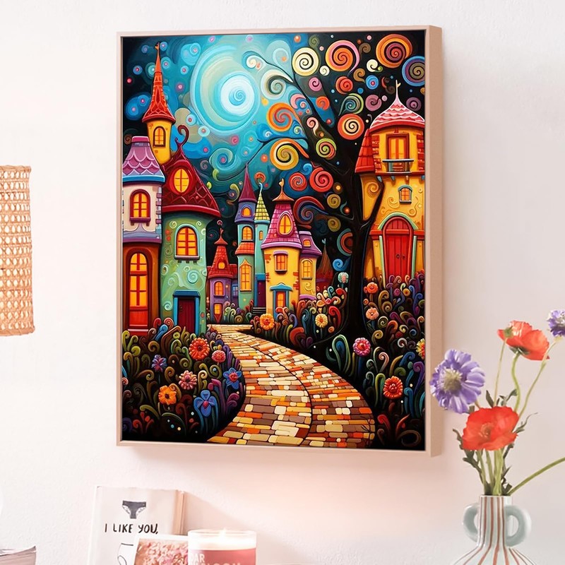 JATOK Paint by Numbers Adults, Paint by Numbers, DIY City