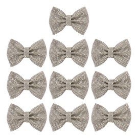 10pcs Bow Shoe Clips Removable Bowknot Rhinestone Shoe Buckle Glittering Bridal Shoe Buckle for High Heels Shoes Flat Shoes