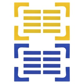 YOKIVE 24 Pcs Pickleball Court Marking Kit, Sport Court Line Markers Pickleball Lines for Tennis Badminton (Multicolor)