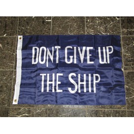 AES 2x3 Commodore Perry Dont Give Up The Ship Double Sided 2ply Flag 2'x3' Grommets