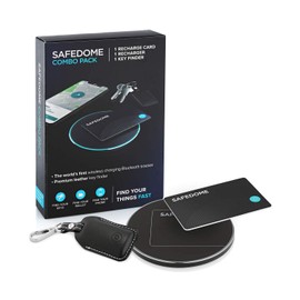 Safedome Combo - Charging Card and Premium Leather Key Finder with Charger