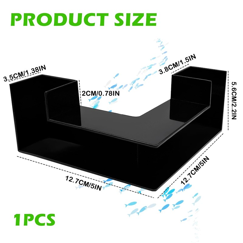Mudoulu Aquarium Tunnel Decoration, Corner Fish Tank Accessory for Shrimp