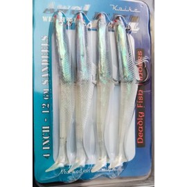 Koike Awol Eels Pearl Sandeel Fishing Lures 4" 4 Lures Per Pack