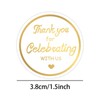 Thank You Stickers,500Pcs 1.5Inch Thank You for Celebrating with Us