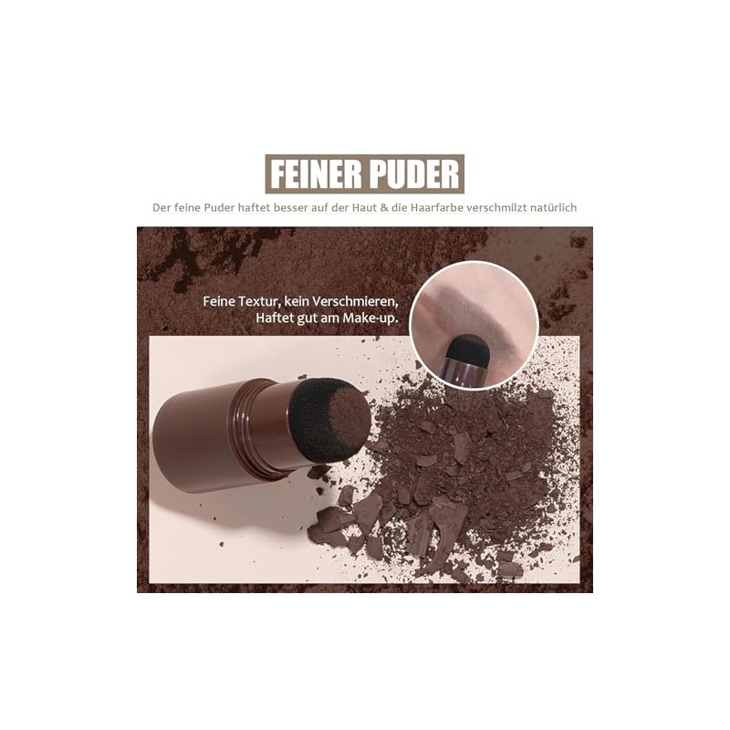 Polvo Retocador de Raíces - Cubre Canas y Aumenta Volumen