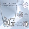 SCZKLAQ Butterfly Initial Necklaces for Women 925 Sterling Silver Initial