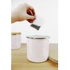 Purely Home Pink Polka Dots Spots Decaf Canister - White