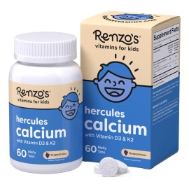 Renzo's Hécules Vitaminas Disolubles Calcio D3 K2 Niños 60