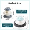 2 Pcs Stainless Steel Scrubber with Handle and 2 Pcs