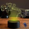 Optical Illusion 3D Weapon Night Light 16 Colours Different Remote