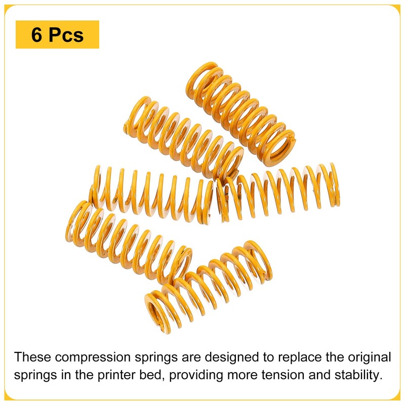 uxcell 6pcs 3D Printer Heating Bed Spring, 8mm OD 20mm