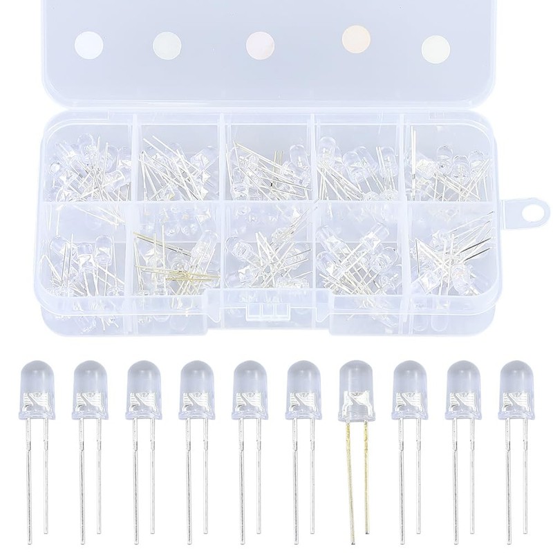 Glvaner Light Emitting Diodes, 10 Color LED Diodes, 0.2 inch
