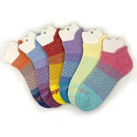 bataidis Women's Colorful Casual Ankle Socks Low Cut Athletic Socks 6 pairs (US, Alpha, Medium, Regular, Regular, COL 111)