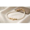 NVWAROCK Pearl Purse Chain,14K Gold Plated C-Shaped Metal Brass Purse